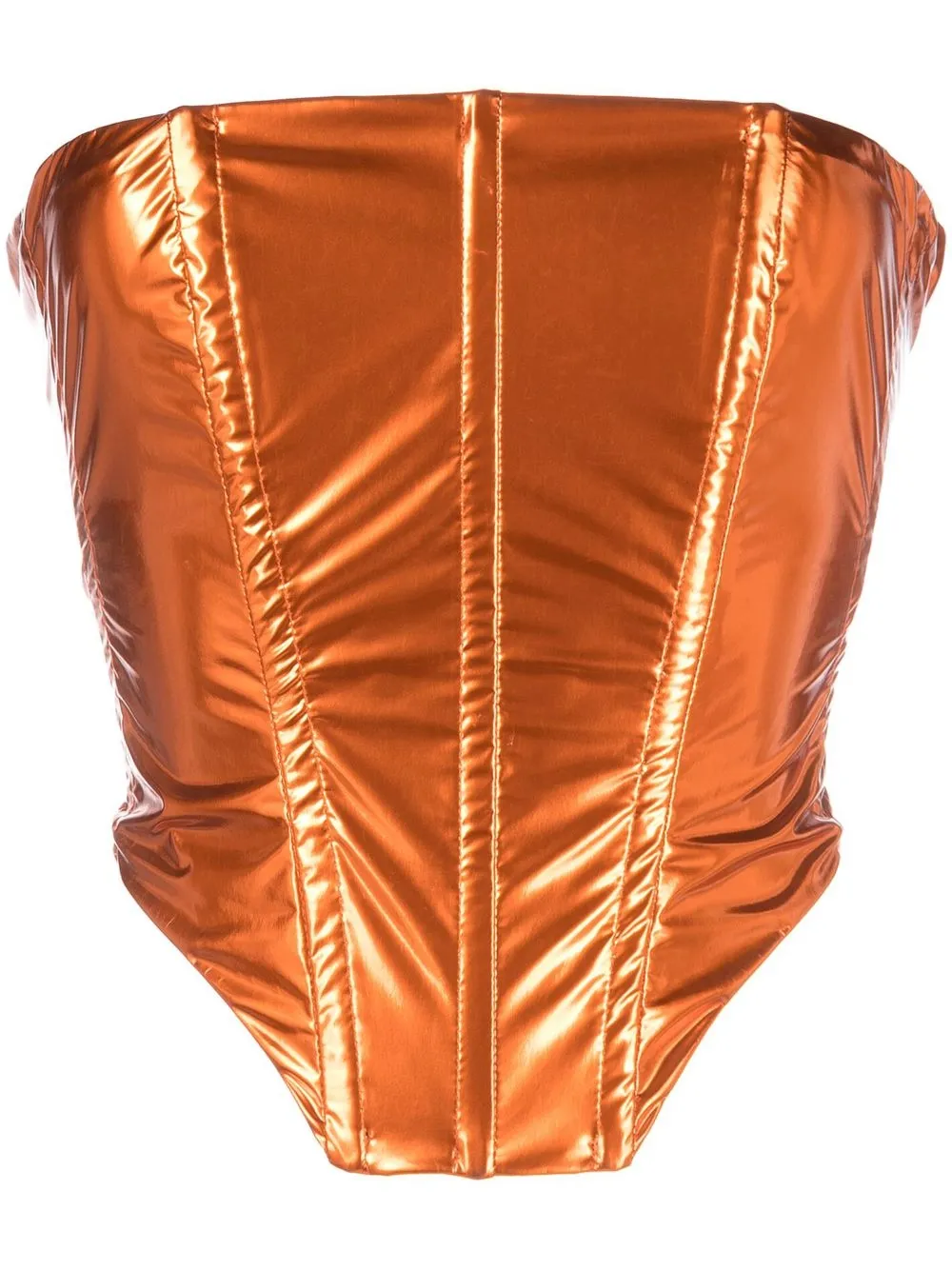 

Patrizia Pepe laminated corset top - Orange