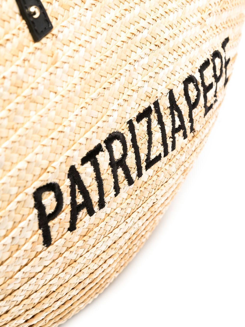 Shop Patrizia Pepe Embroidered-logo Beach Bag In Neutrals