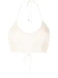 Patrizia Pepe crochet knit bralette top - Neutrals