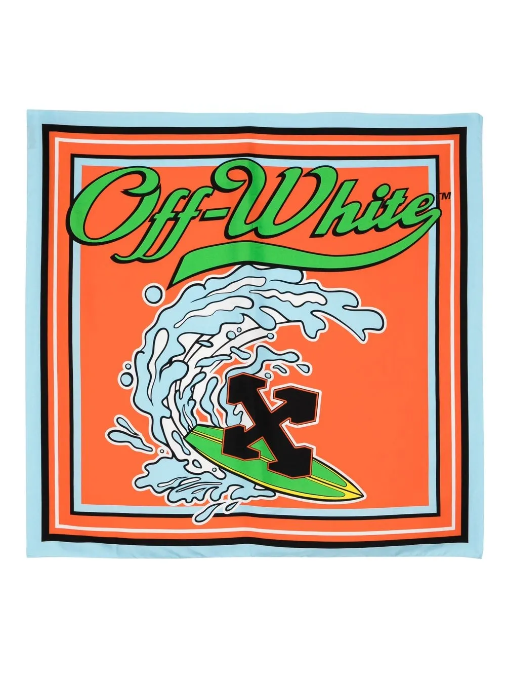 

Off-White mascada de seda con logo estampado - Multicolor