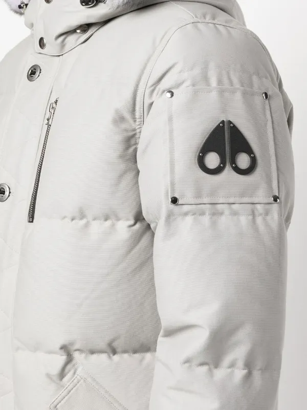 MOOSE KNUCKLES ホワイト フルジップ パーカー M 新品タグ付き NWT Moose Knuckles Men's Ballistic Hooded Full Zip Bomber Jacket