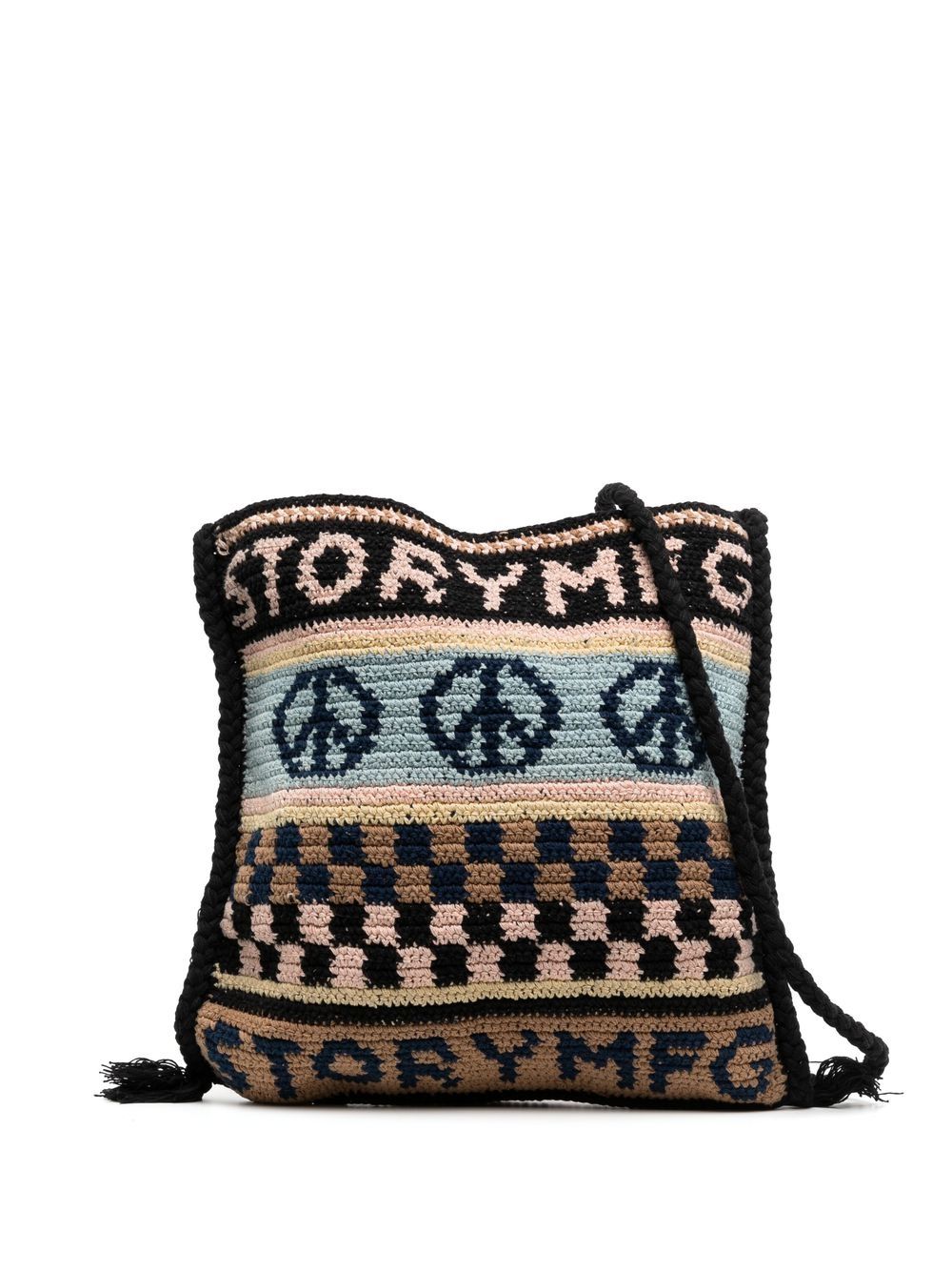 

STORY mfg. Stash crochet shoulder bag - Brown