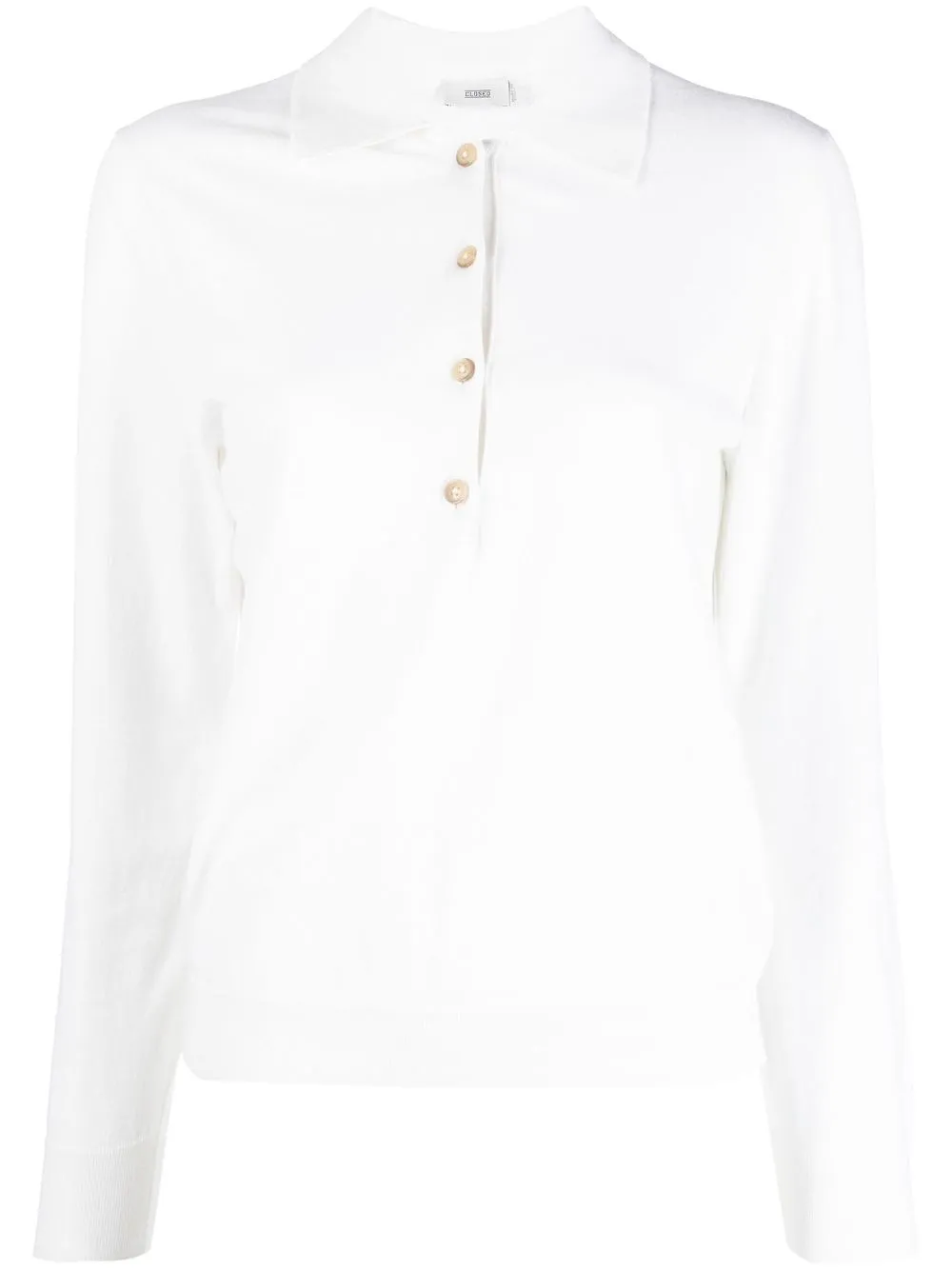 

Closed playera tipo polo manga larga - Blanco