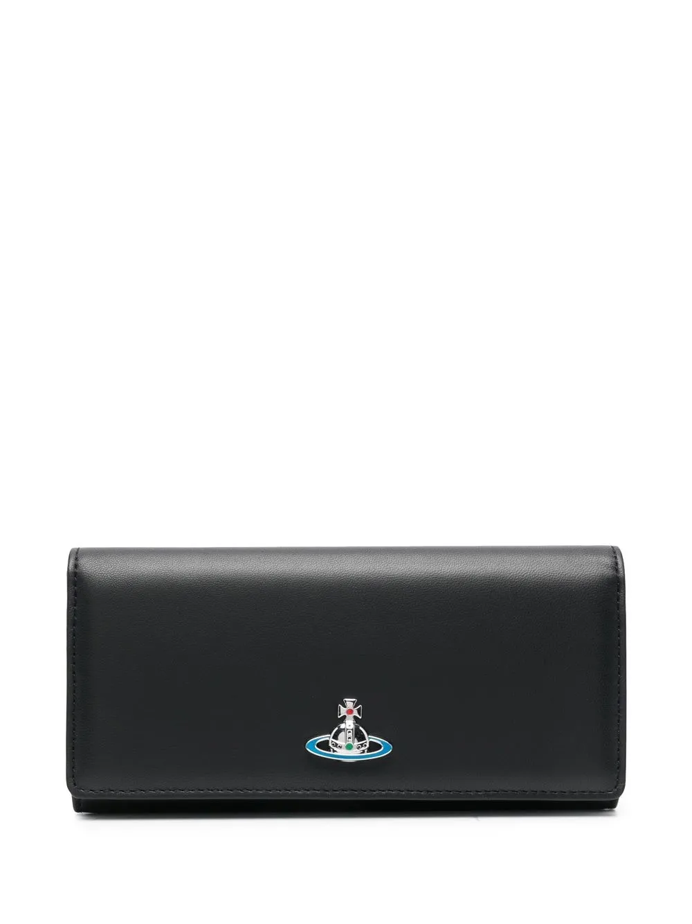 

Vivienne Westwood Orb-plaque leather purse - Black