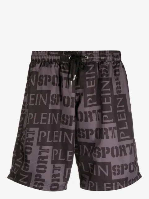 Plein Sport logo-print swim shorts