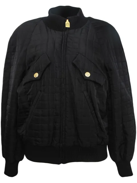 CHANEL Pre-Owned 1990's 퀼팅 보머 재킷