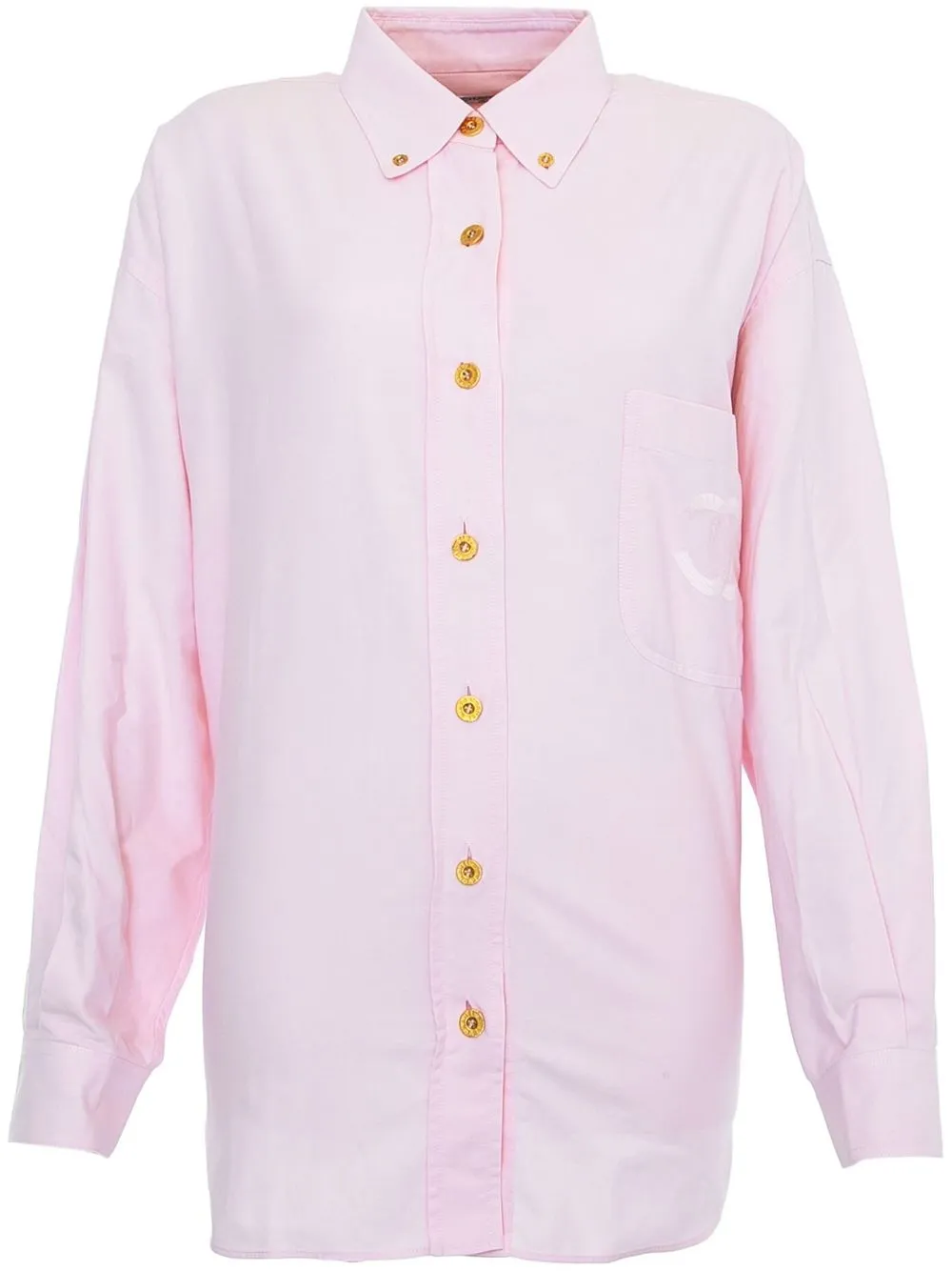 

Chanel Pre-Owned 1990s CC-logo button-down shirt - Pink
