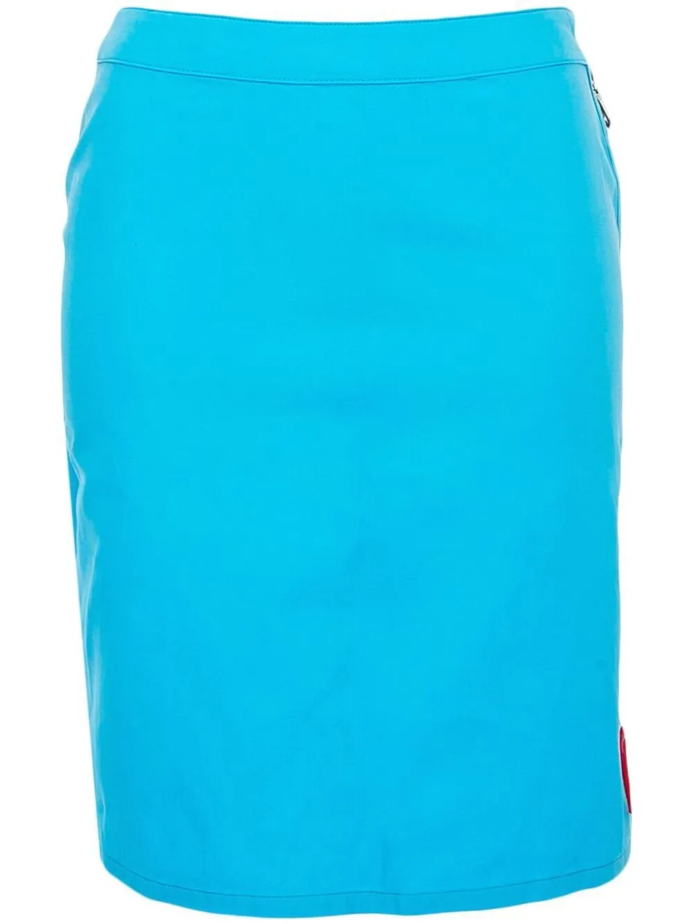 

Chanel Pre-Owned 2001-2002 Sports logo patch straight-cut skirt - Blue