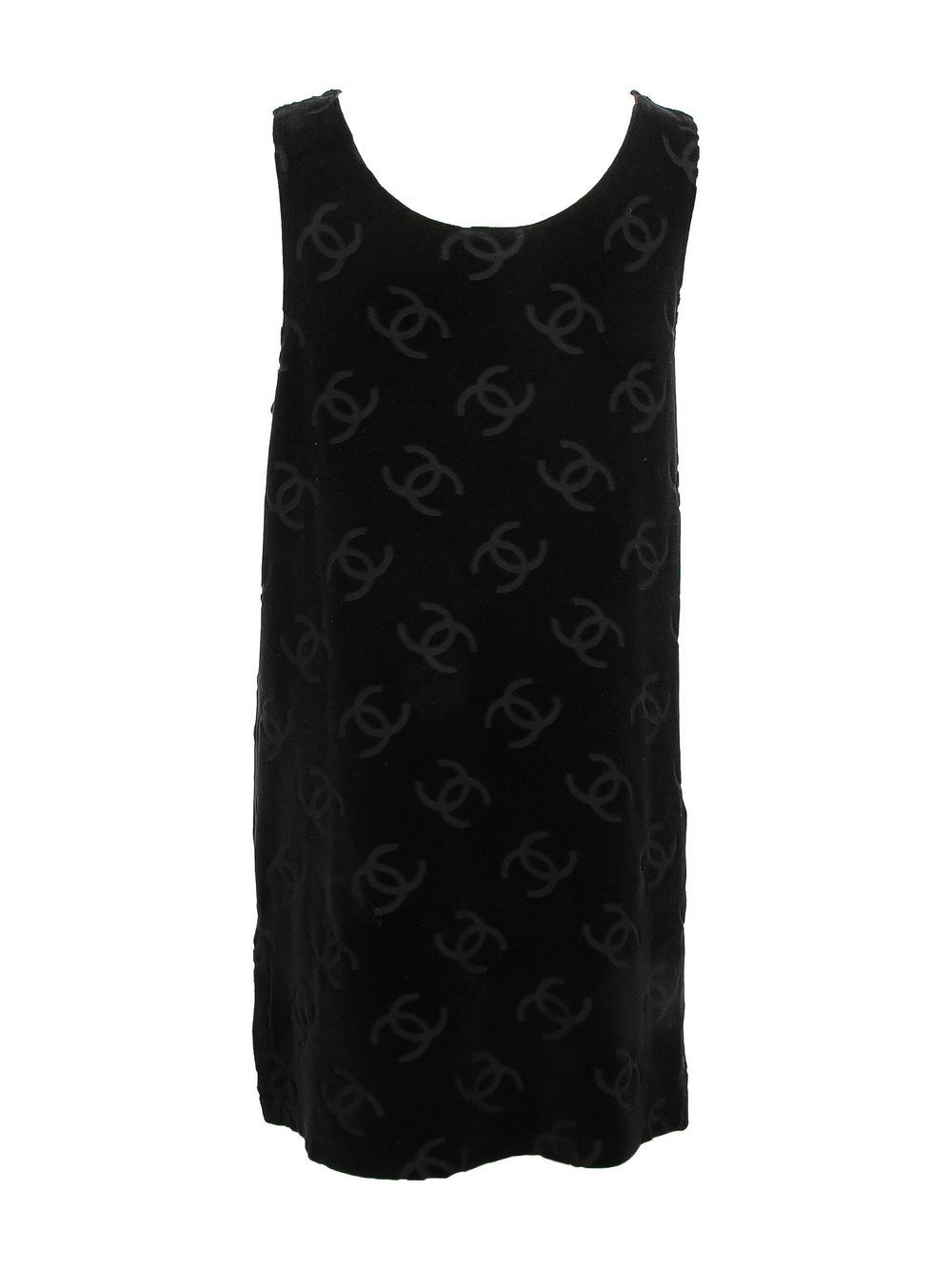 Image 2 of CHANEL Pre-Owned 1996-1997 CC logo-print sleeveless dress
