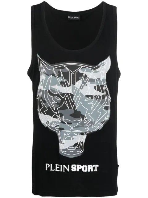 Plein Sport tiger print tank top