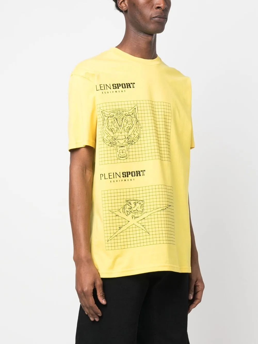 Plein Sport T-shirt met ronde hals Geel
