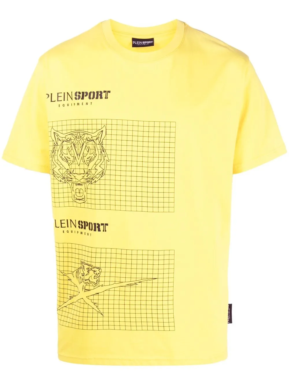Plein Sport T-shirt met ronde hals Geel