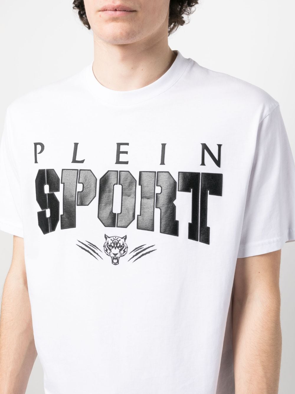 Shop Plein Sport Logo-print T-shirt In Weiss