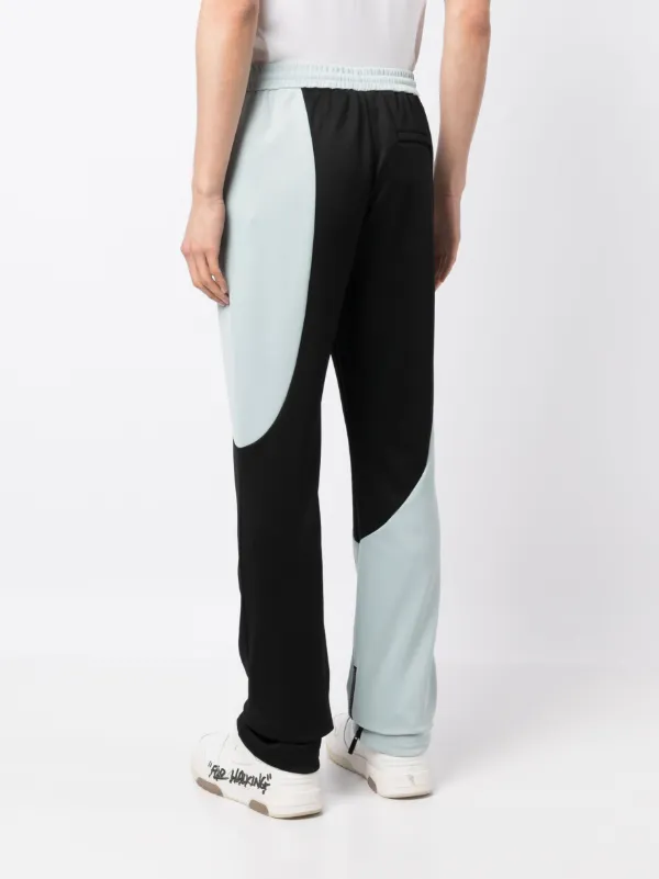 Off White logo motif colour block Track Pants Farfetch