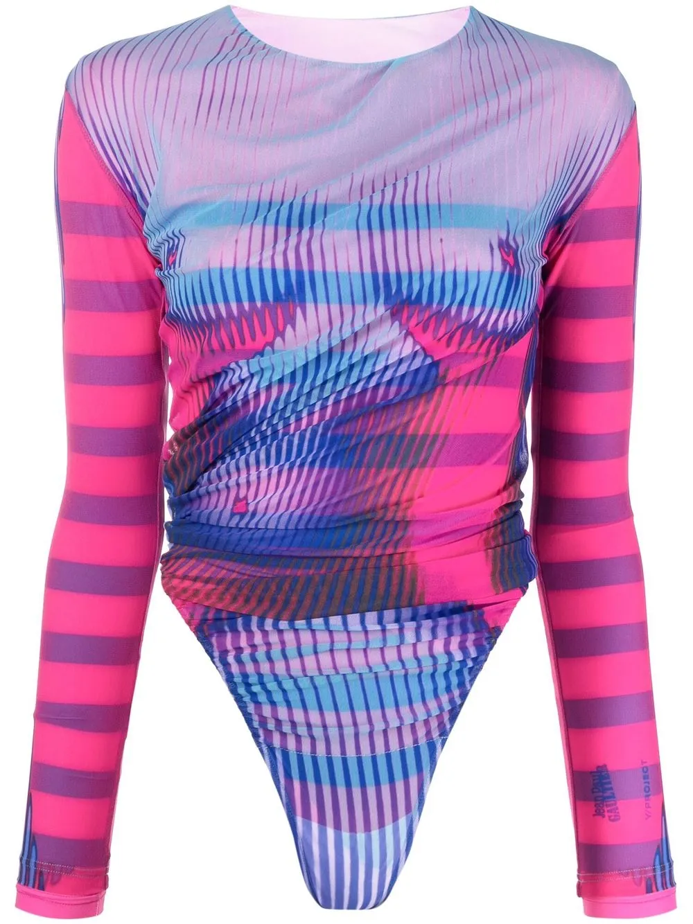 

Y/Project graphic-print long-sleeve body - Blue