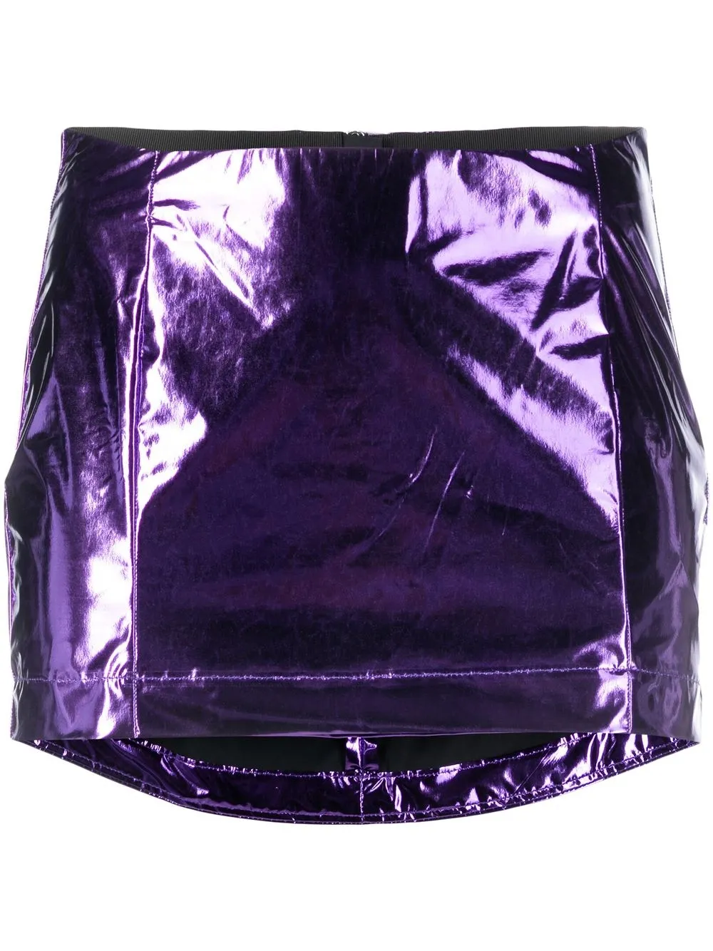 

Patrizia Pepe laminated mini skirt - Purple