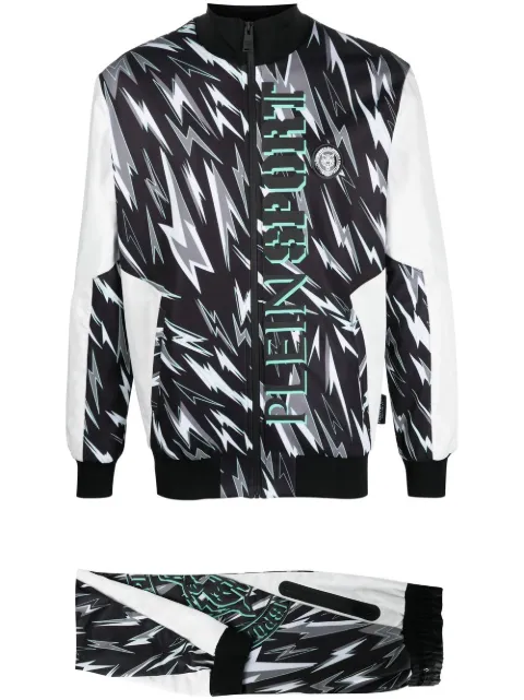 Plein Sport lightning bolt-print track suit