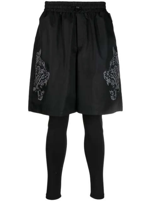 Plein Sport tiger-print running short-pants