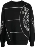 Plein Sport logo tiger-print sweatshirt - Black