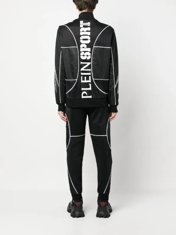 Plein Sport Tuta Sportiva Con Stampa Nero FARFETCH IT