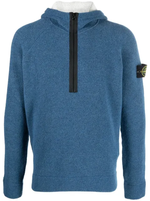 Stone Island logo-patch hoodie