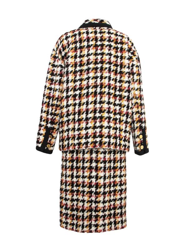 Chanel Pre-owned 2001-2002 Houndstooth Dress and Jacket Coord - Multicolour