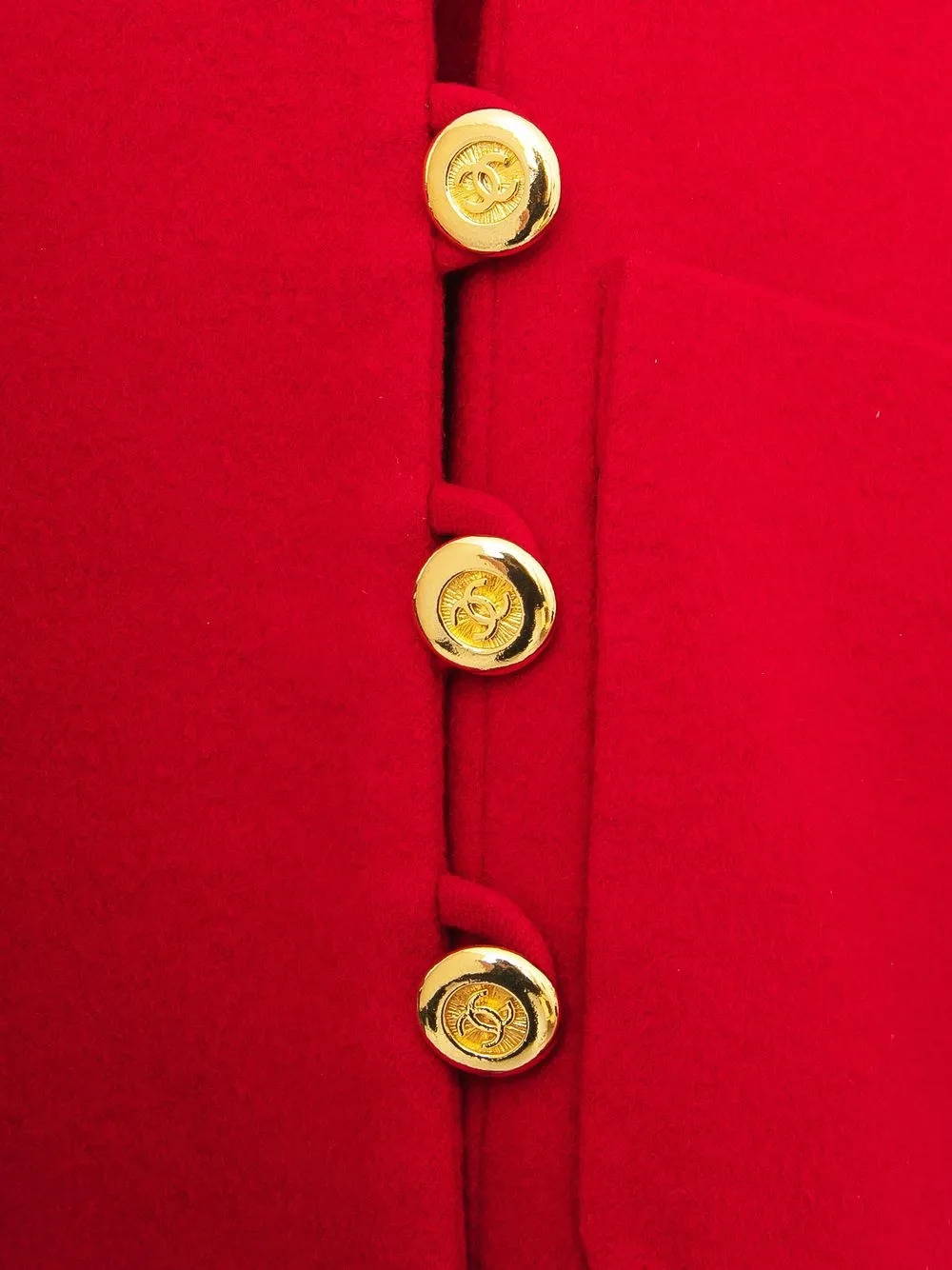 Pre-owned Chanel 1990s Double-breasted Coat In Red