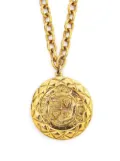 CHANEL Pre-Owned 1990s lion medallion necklace - Gold