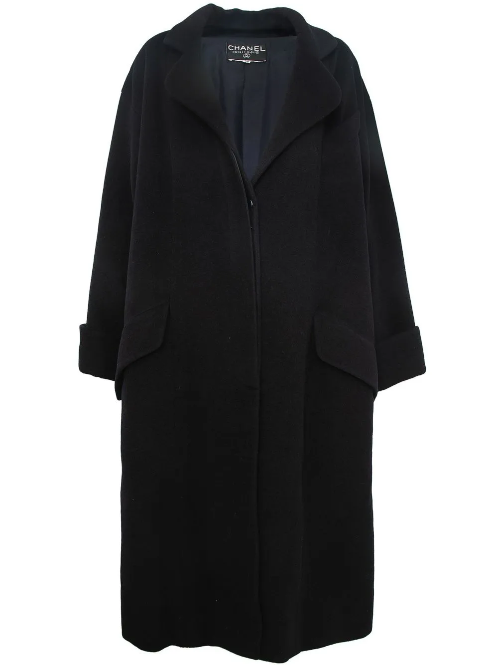 

Chanel Pre-Owned 1990s long wool coat - Blue