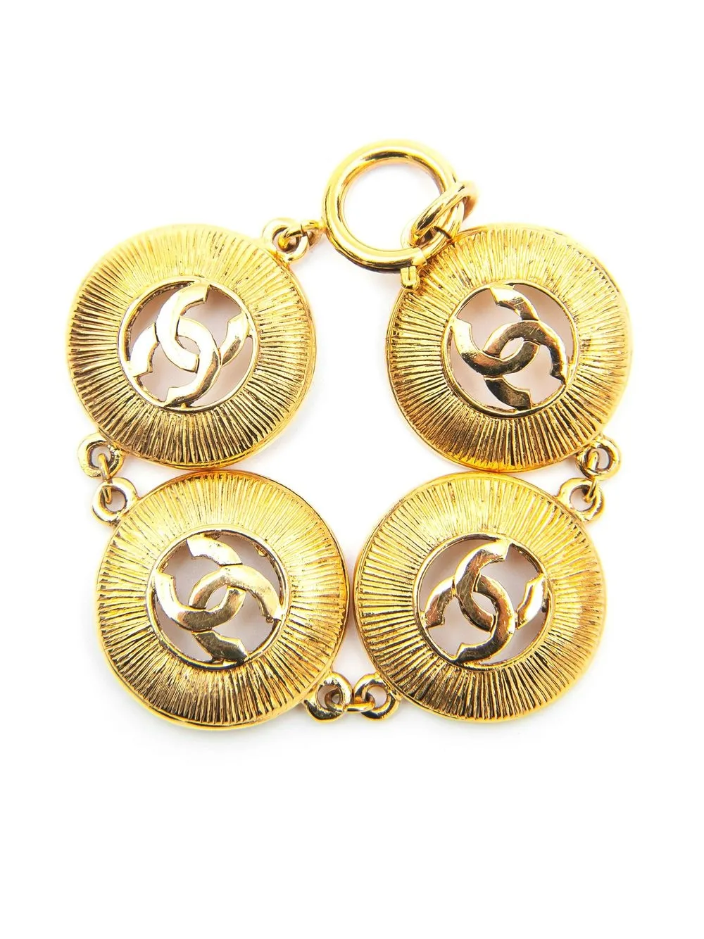 

Chanel Pre-Owned 1990s cut-out logo bracelet - Gold