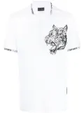 Plein Sport tiger-print polo shirt - White