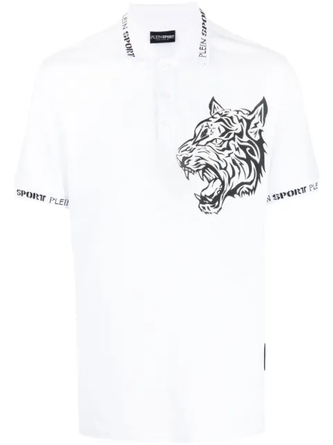 Plein Sport tiger-print polo shirt