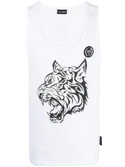 Plein Sport Trägershirt mit Tiger-Print