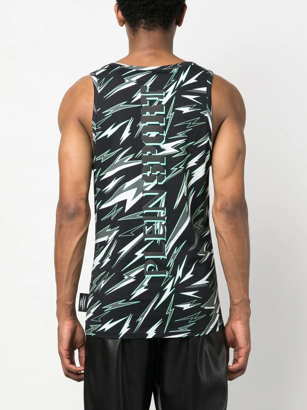 Shop Plein Sport Logo-print Tank Top In Schwarz