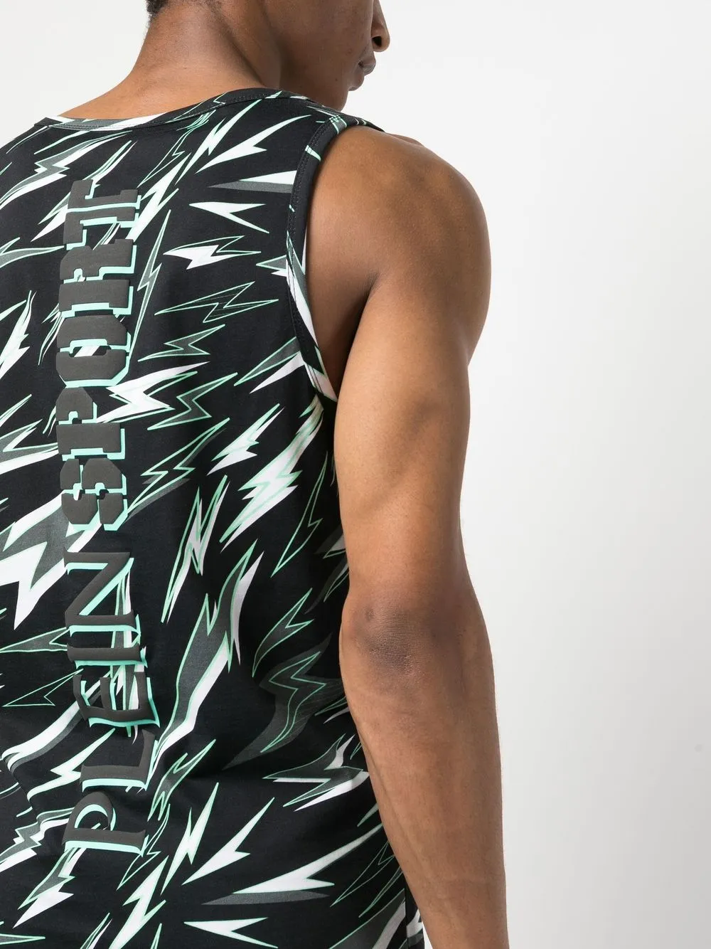 Plein Sport Logo-print Tank Top In Schwarz