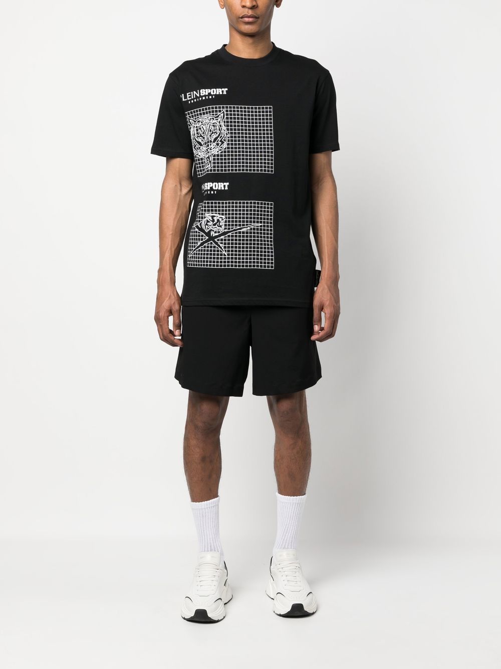 Plein Sport T-shirt met print - Zwart