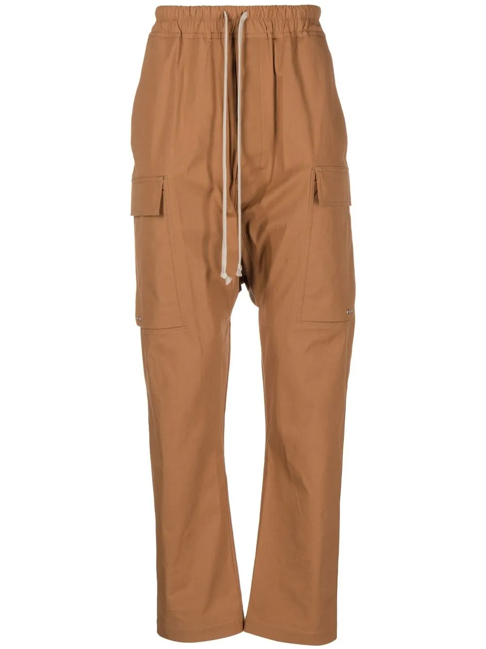 

Rick Owens drop-crotch cotton trousers - Brown