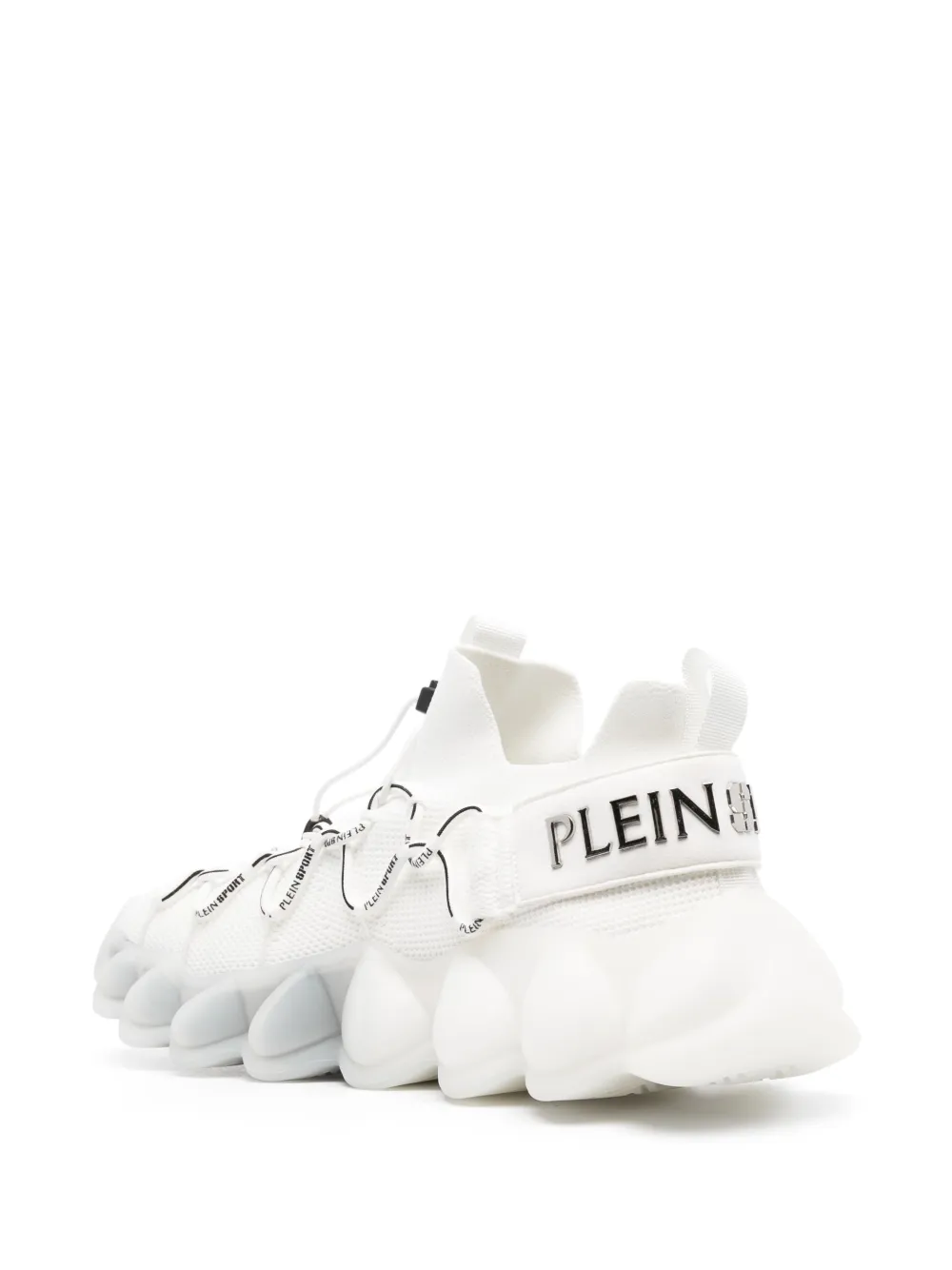 Shop Plein Sport The Bubble Gen.x.02 Tiger Sneakers In Weiss