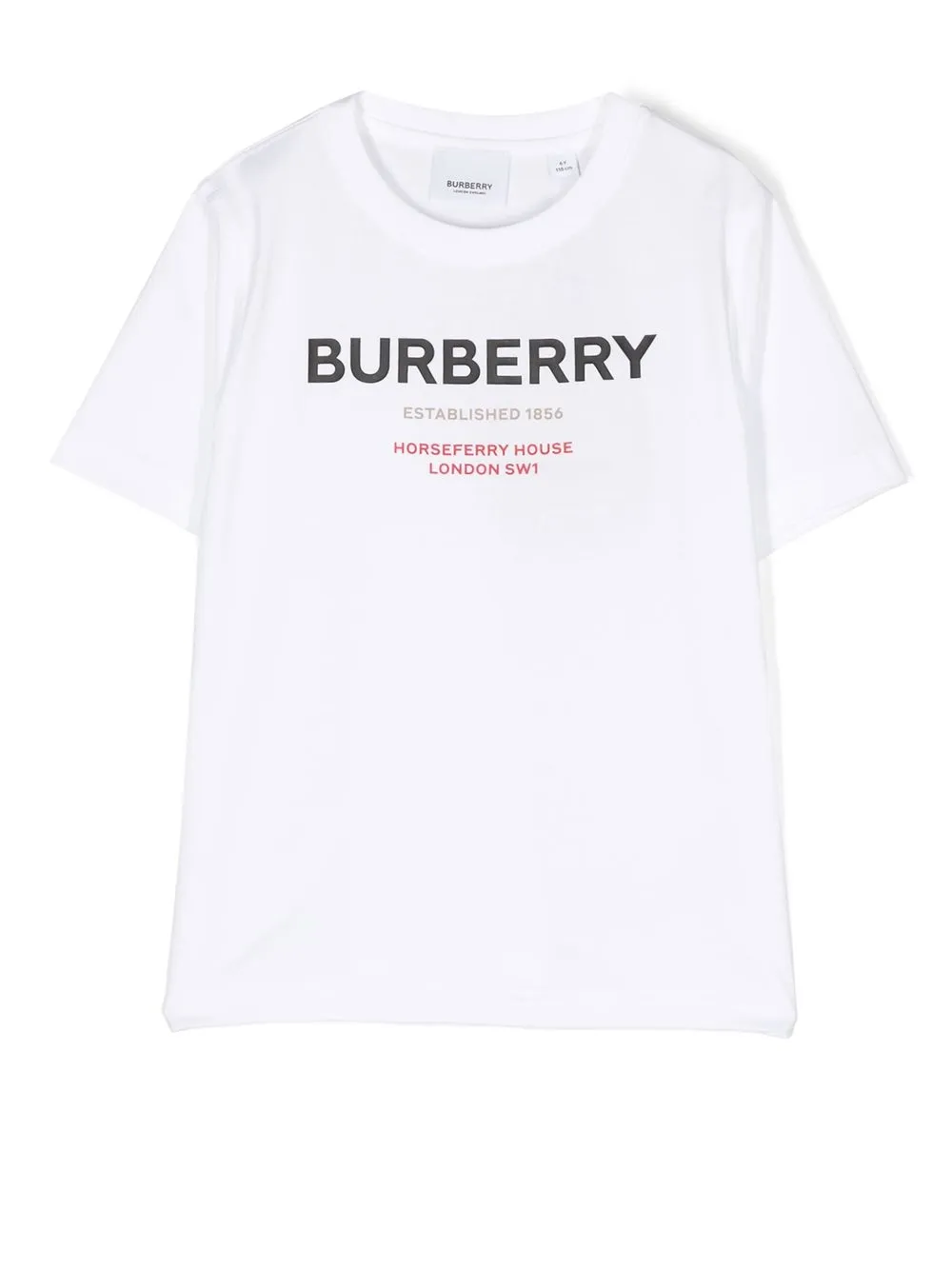 Burberry Kids' Logo Print Cotton T-shirt In White