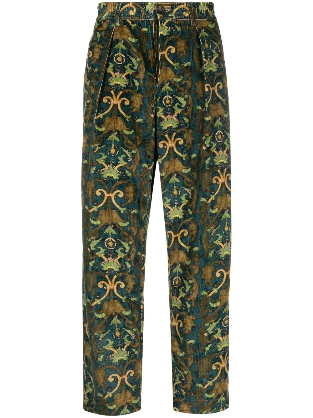 

Pierre-Louis Mascia Griffins paisley-pattern trousers - Green