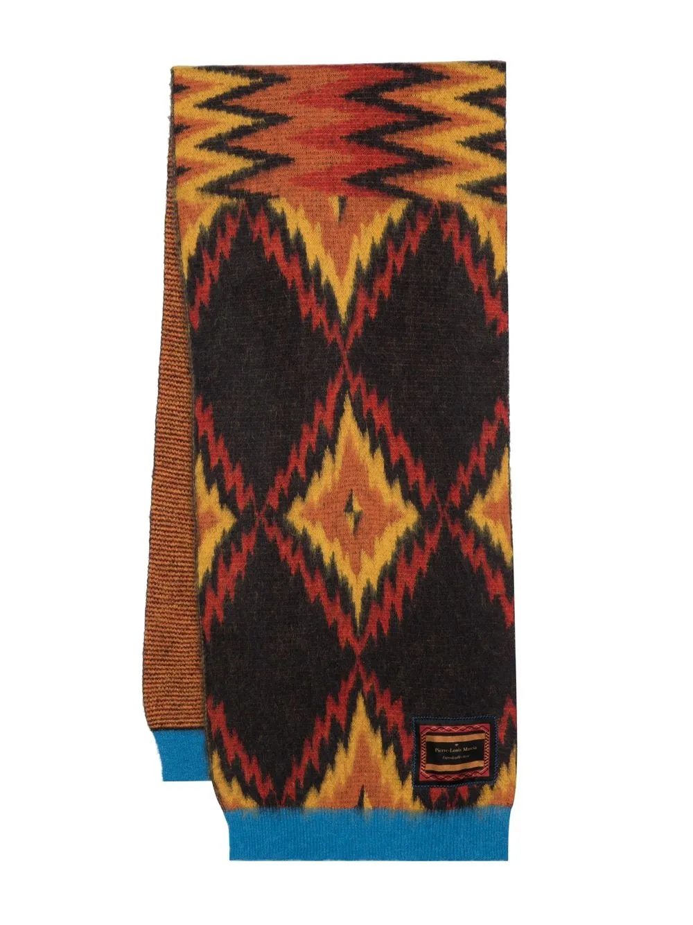 

Pierre-Louis Mascia intarsia knit scarf - Blue