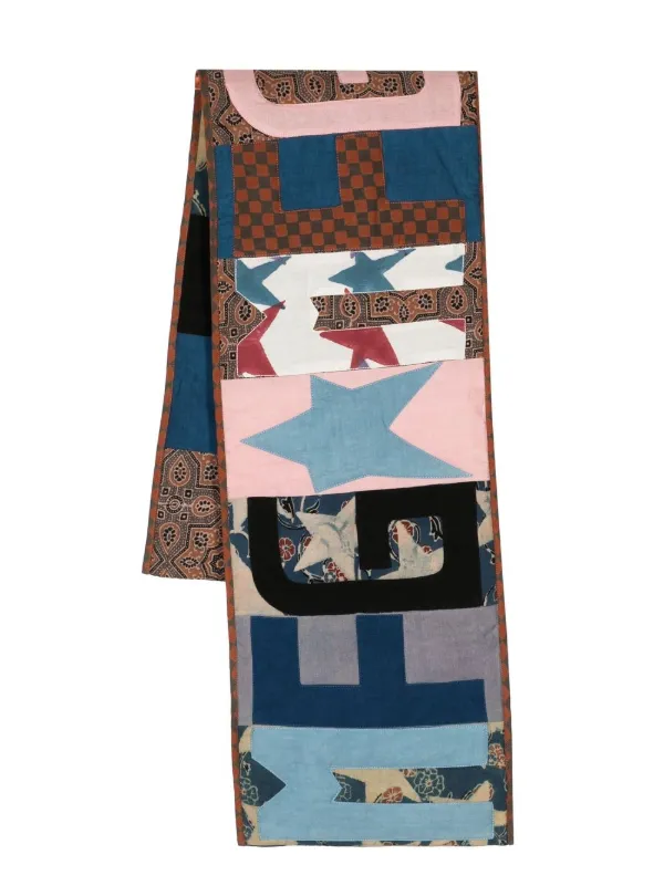 STORY mfg. Patchwork Monogrammed Scarf - Farfetch