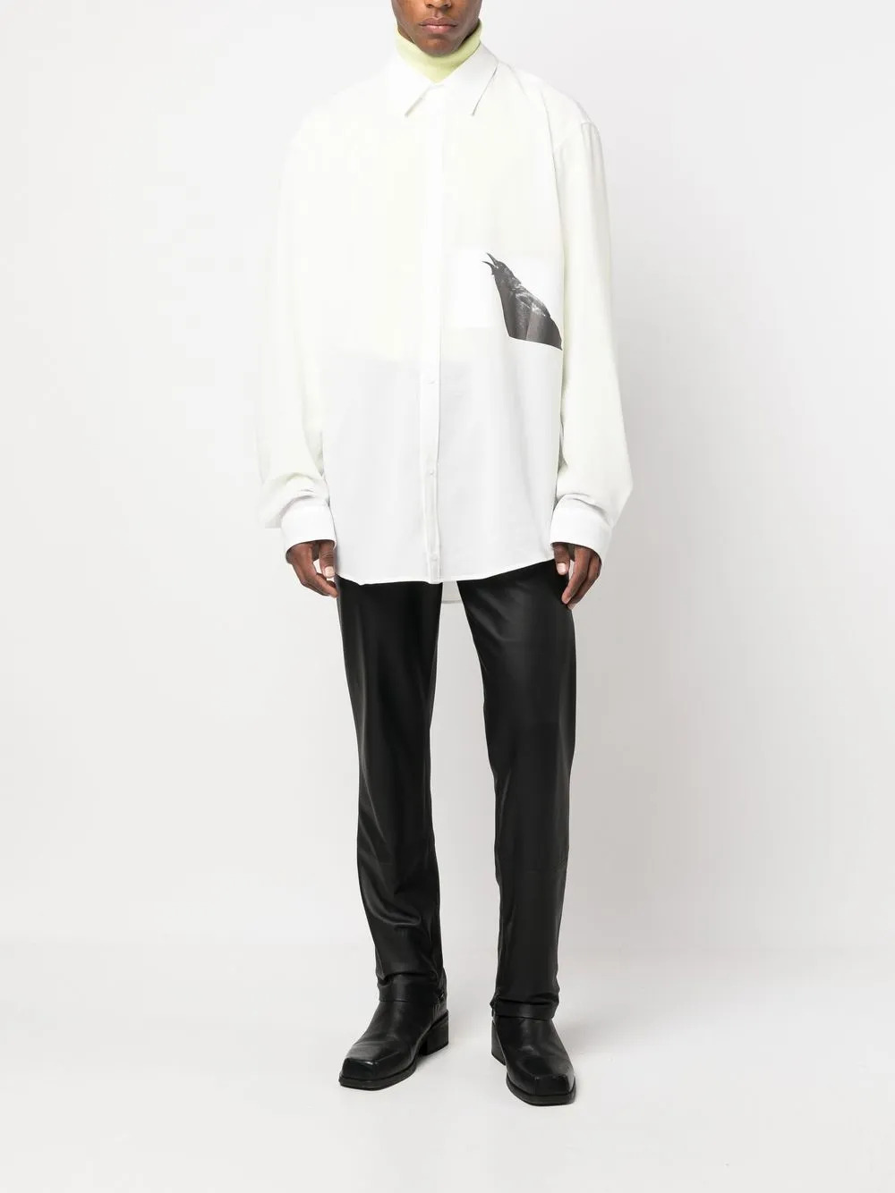 Yuiki Shimoji crow-print shirt jacket | Shirt Jackets | Image 2