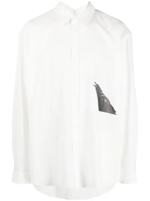 Yuiki Shimoji crow-print shirt jacket