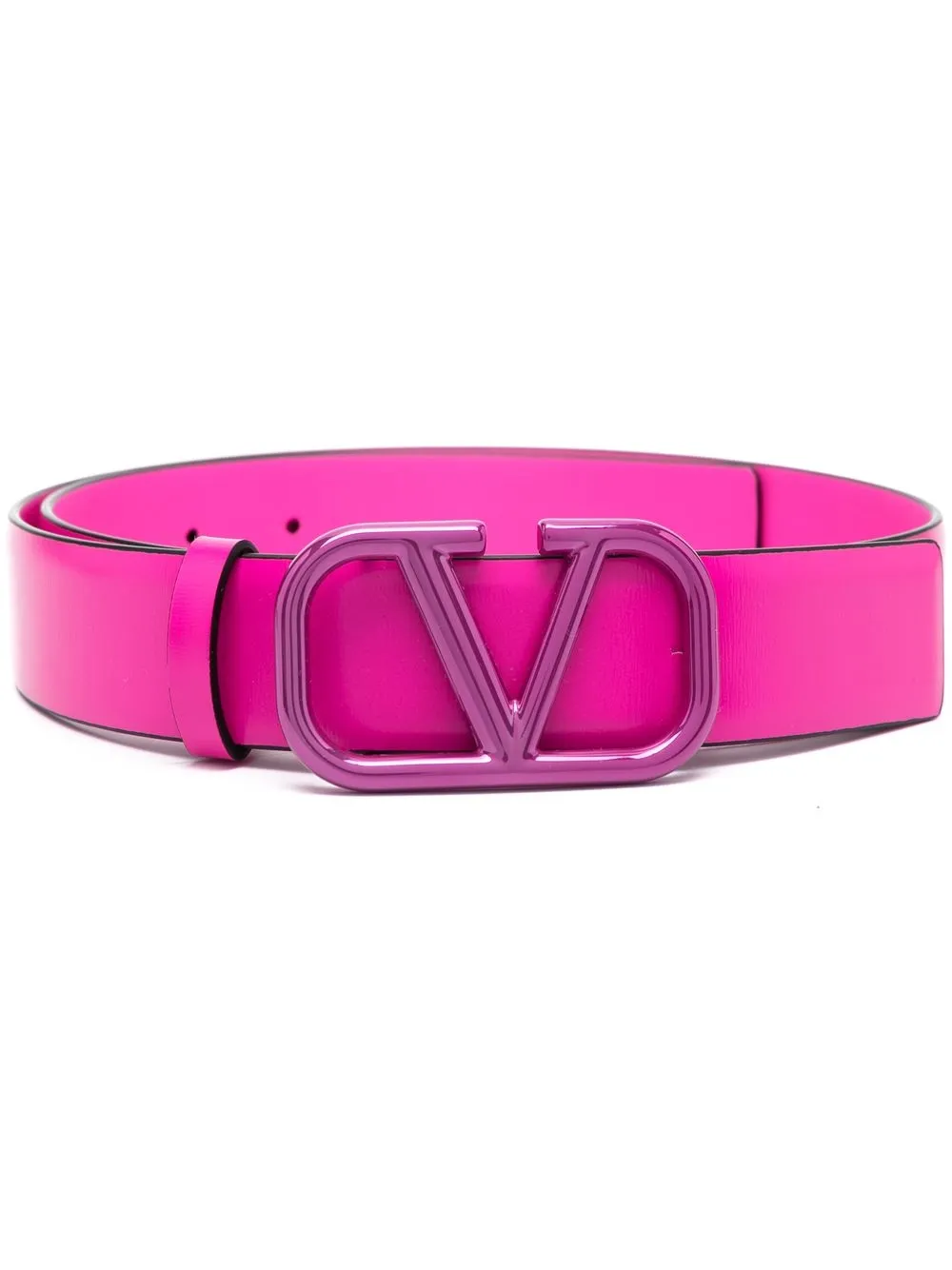 

Valentino Garavani VLogo leather belt - Pink