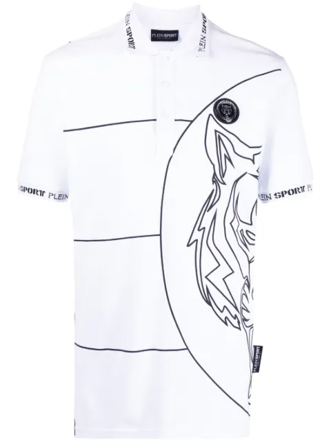 Plein Sport tiger-print polo shirt