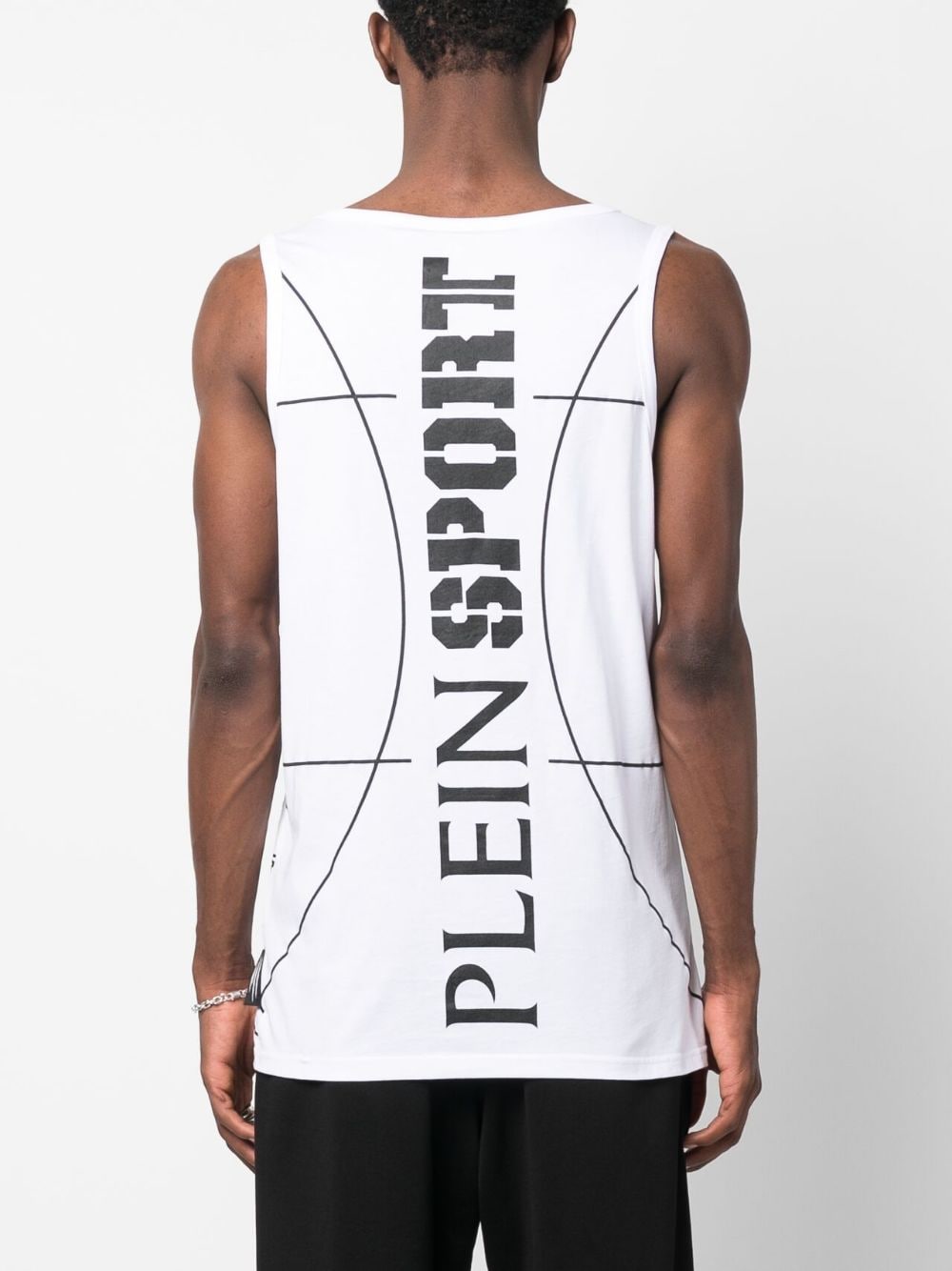 Shop Plein Sport Graphic-print Scoop-neck Tank Top In Weiss