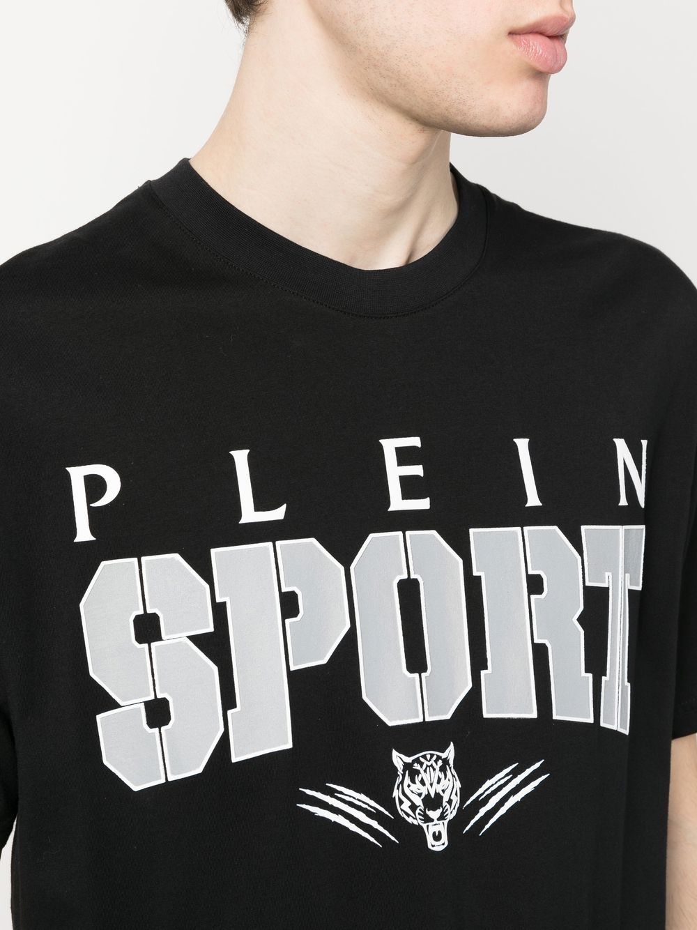 Shop Plein Sport Logo-print T-shirt In Black