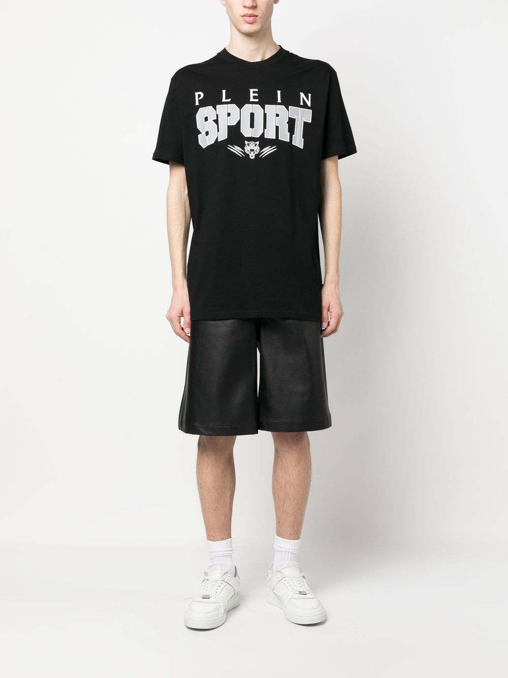 Shop Plein Sport Logo-print T-shirt In Black
