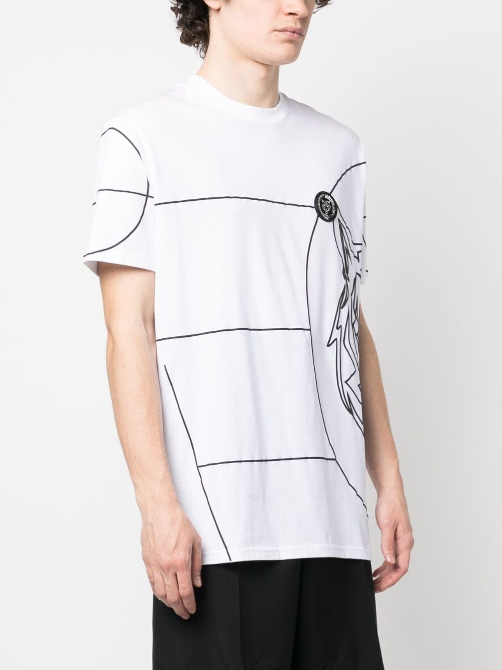 Shop Plein Sport Ss Tiger Round-neck T-shirt In Weiss